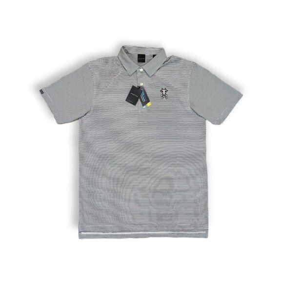 New Dunning Golf‎ Performance Cool Max Halo White Stretch Polo Shirt Mens Medium - Picture 1 of 8